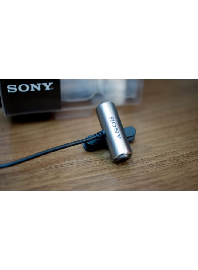 Sony - Omnidirectional Stereo Microphone ECMCS3 Silver - Image 1
