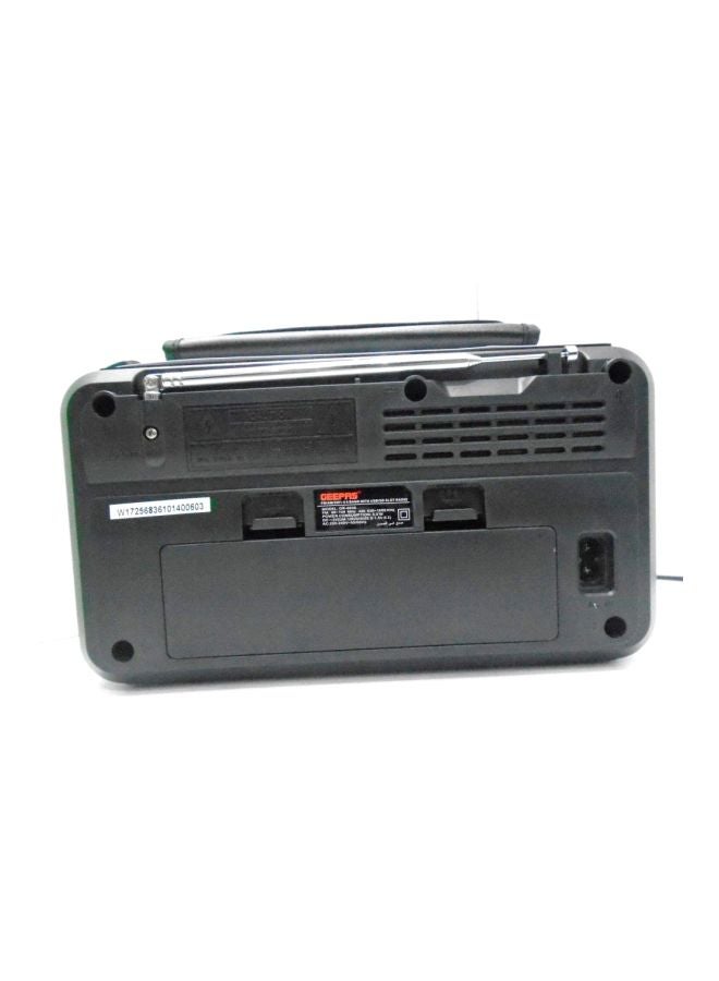 GEEPAS Rechargeable FM Radio With USB - SD Card Slots GR6836 Black  - Image 3