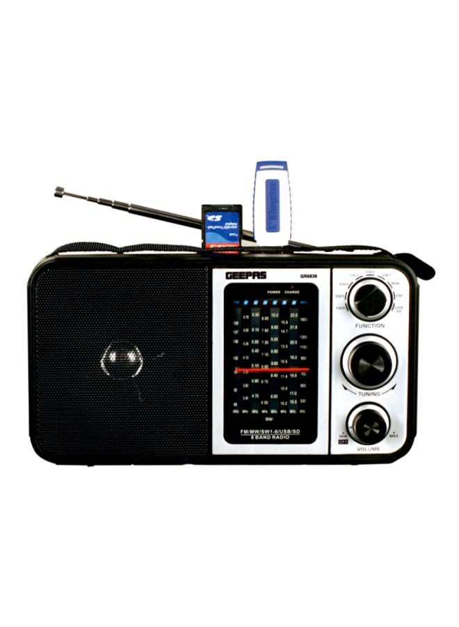 GEEPAS 8 Band Radio GR6836 Black/Silver  - Image 4