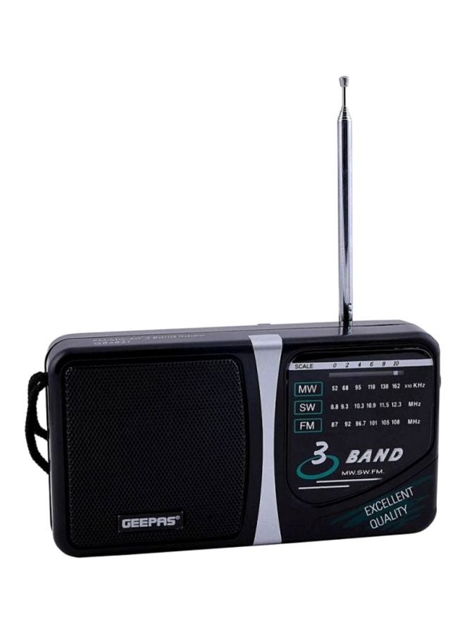 GEEPAS Portable FM Radio GR6821 Black/Silver  - Image 1
