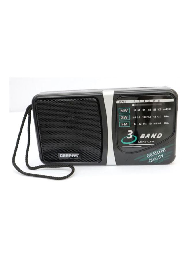 GEEPAS Portable FM Radio GR6821 Black/Silver  - Image 3