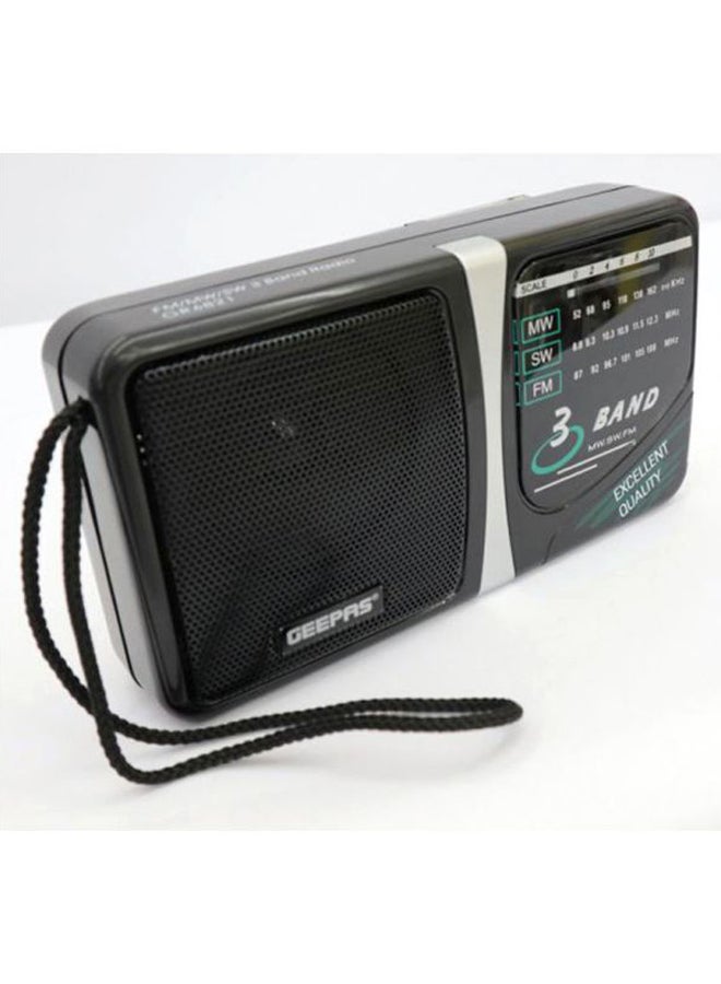 GEEPAS Portable FM Radio GR6821 Black/Silver  - Image 4