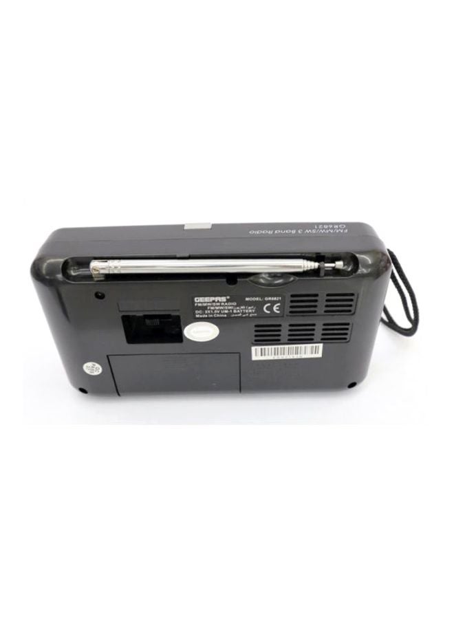 GEEPAS Portable FM Radio GR6821 Black/Silver  - Image 5