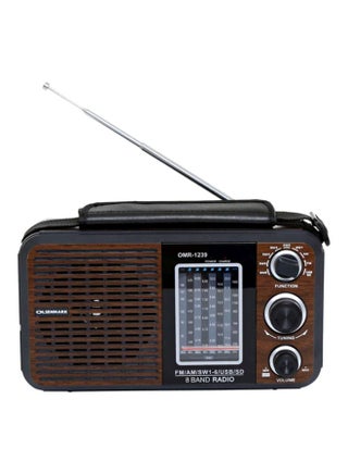 Rechargeable Radio With USB OMR1239 Brown/Black - v1614878282/N13587385A_1