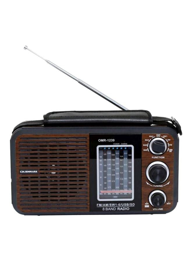 Olsenmark Rechargeable 8 Band Radio 2724570532133 Brown/Black