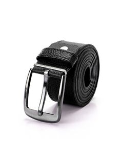 Texture  Belt With Buckle Closure Black