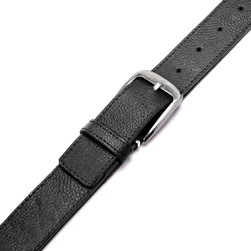 Generic - Texture  Belt With Buckle Closure Black - Image 1