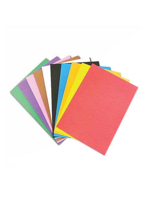 10-Piece EVA Sheets A4 Multicolour