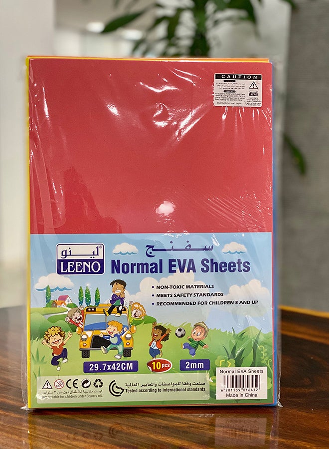 LEENO 10-Piece EVA Sheets A3 Multicolour - Image 2