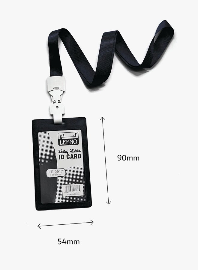 LEENO 10-Piece Vertical ID Card Holder Black - Image 2