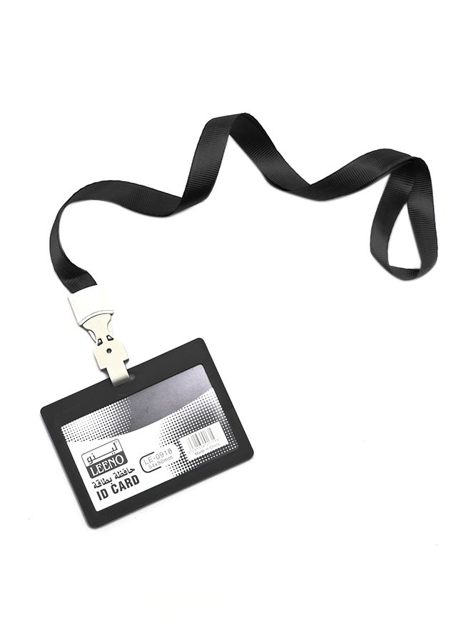 LEENO 10-Piece Horizontal ID Card Holder Black - Image 1