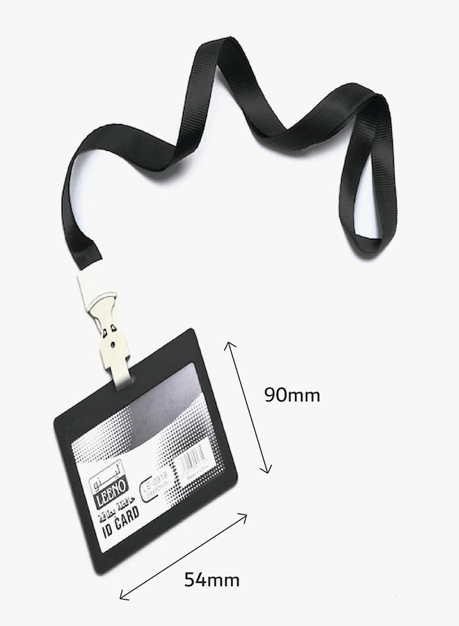 LEENO 10-Piece Horizontal ID Card Holder Black - Image 2