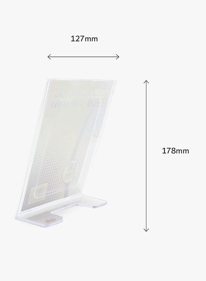LEENO 5R Vertical Orientation Sign Holder Clear - Image 3