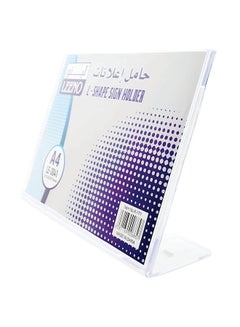 لينو حامل لافتات أفقي مقاس A4 . شفاف  - Image 1