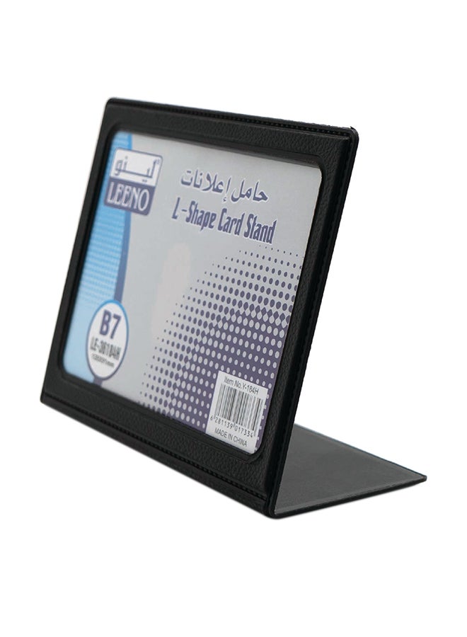 LEENO B7 Horizontal Orientation Sign Holder Black - Image 1