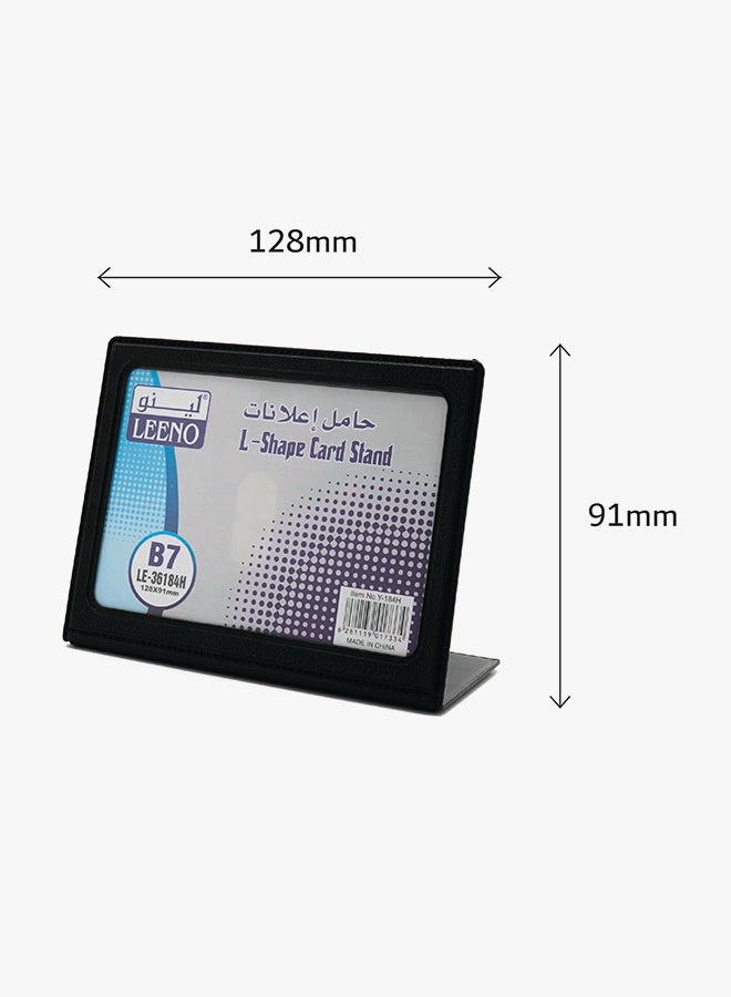 LEENO B7 Horizontal Orientation Sign Holder Black - Image 2