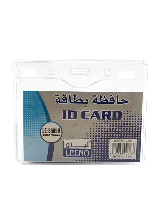LEENO 100-Piece ID Card Holder Clear - Image 1