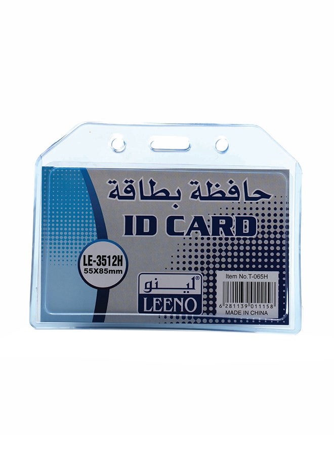 LEENO 50-Piece Horizontal ID Card Holder Clear - Image 1