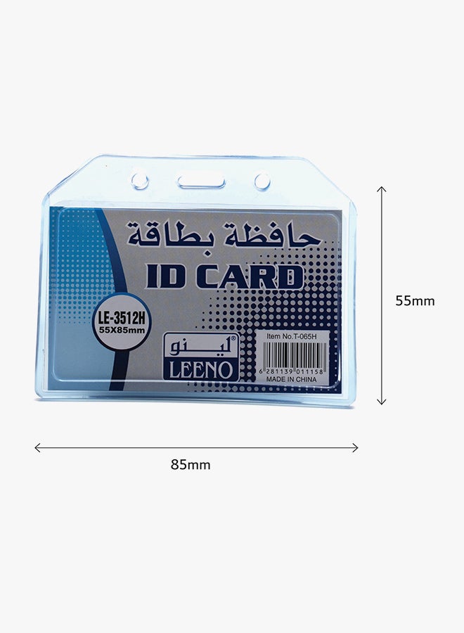 LEENO 50-Piece Horizontal ID Card Holder Clear - Image 2