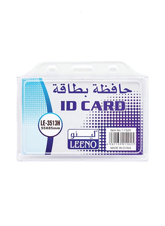 LEENO 100-Piece Horizontal ID Card Holder Clear - Image 1