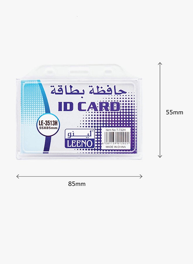 LEENO 100-Piece Horizontal ID Card Holder Clear - Image 2