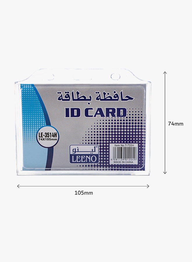 LEENO 50-Piece Horizontal ID Card Holder Clear - Image 2