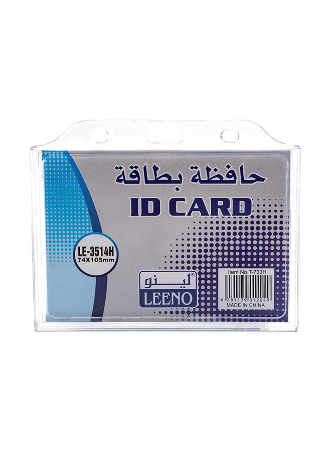 LEENO 50-Piece Horizontal ID Card Holder Clear - Image 1