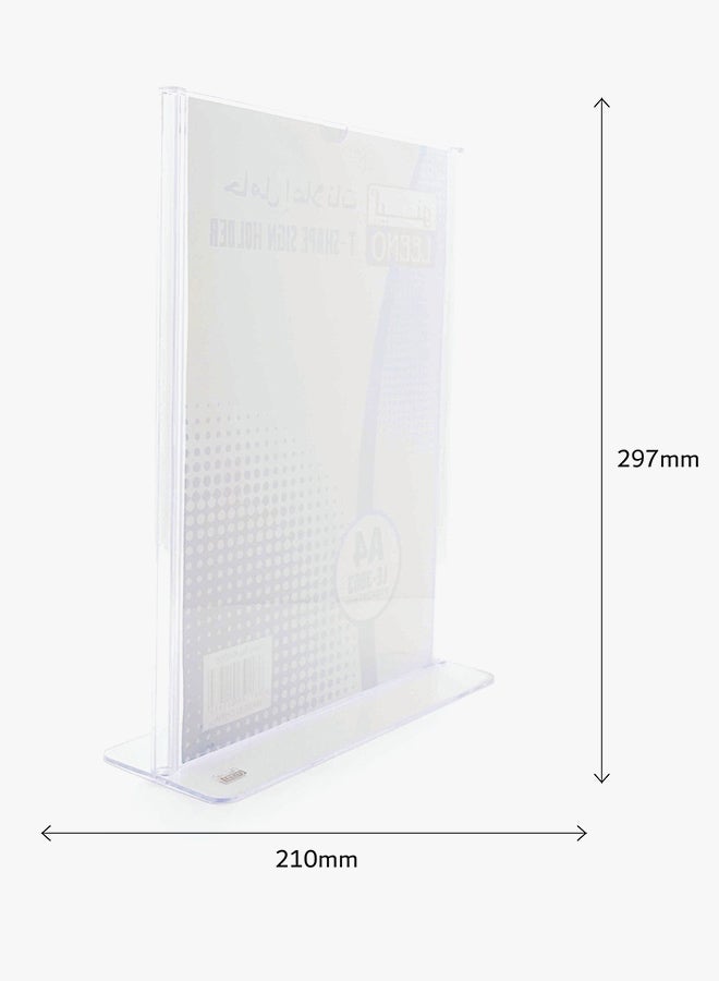 A4 T-Shape Vertical Orientation Sign Holder Clear - v1614922461/N44461418A_3