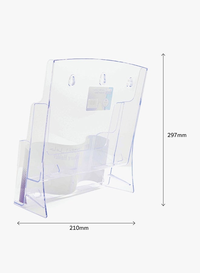 LEENO 2-Tier A4 Brochure Holder Clear - Image 3