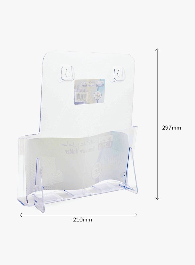 LEENO 1-Tier A4 Brochure Holder Clear - Image 2