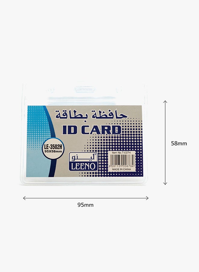 LEENO 100-Piece Horizontal ID Card Holder Clear - Image 2