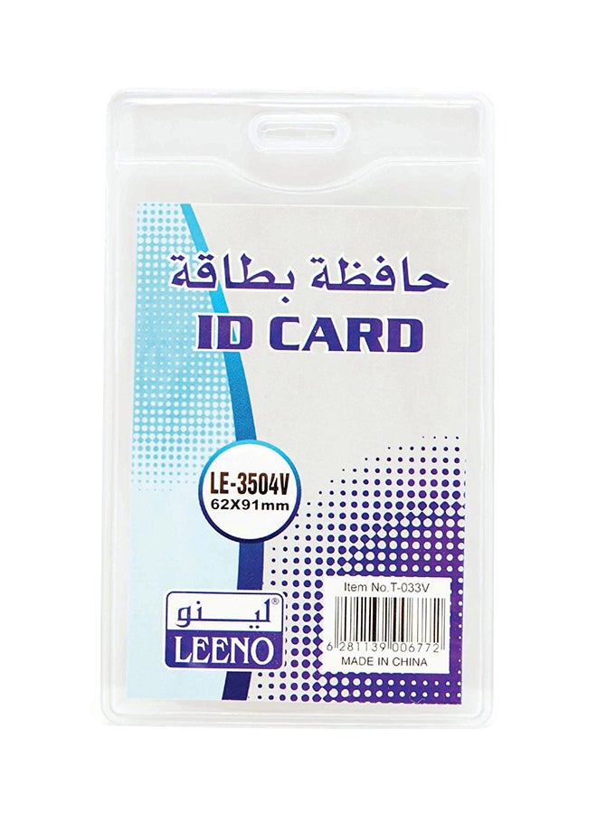 LEENO 100-Piece Vertical ID Card Holder Clear - Image 1