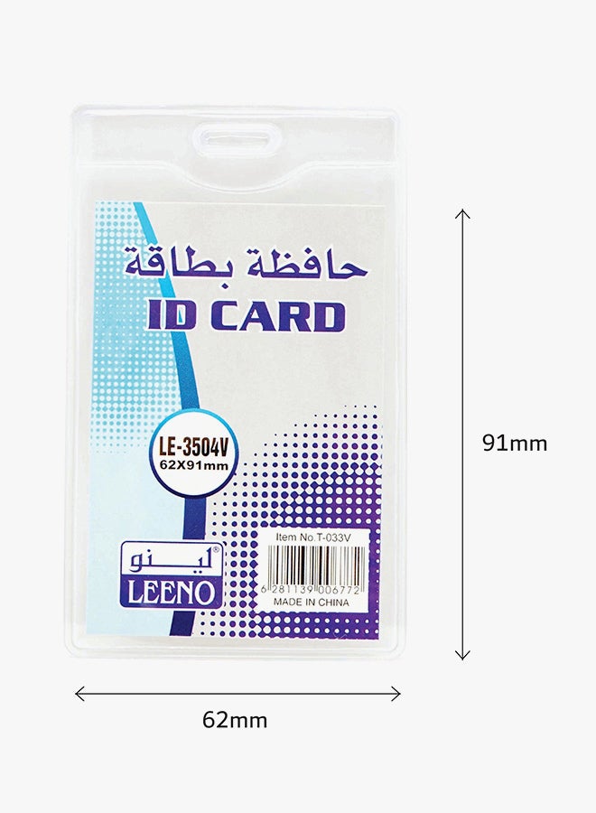 LEENO 100-Piece Vertical ID Card Holder Clear - Image 2