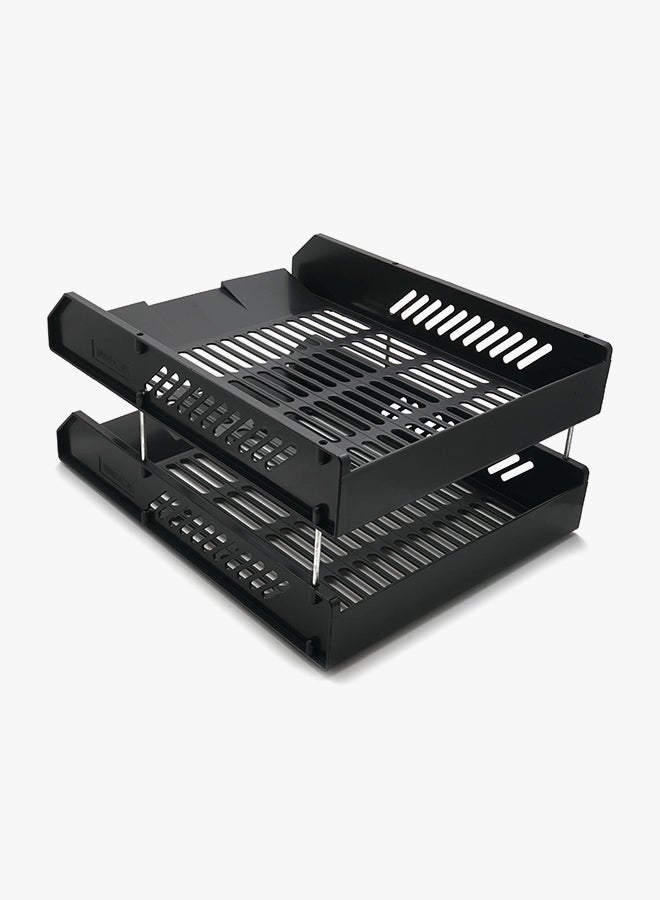 LEENO 2-Layer Document Tray Black - Image 2
