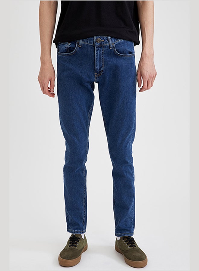 DeFacto Carlo Skinny Fit Jeans Mid Blue - Image 2