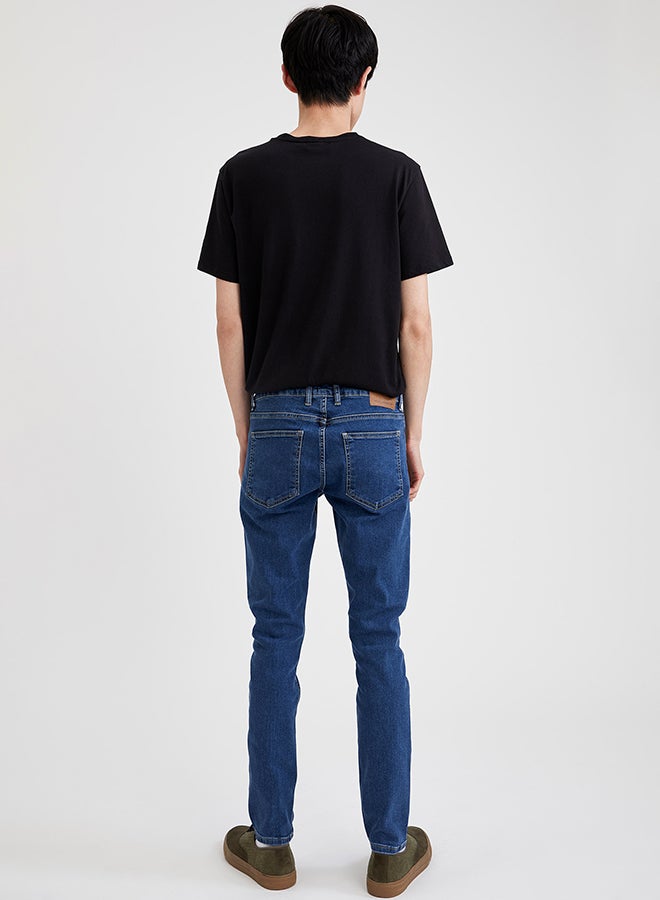 DeFacto Carlo Skinny Fit Jeans Mid Blue - Image 3