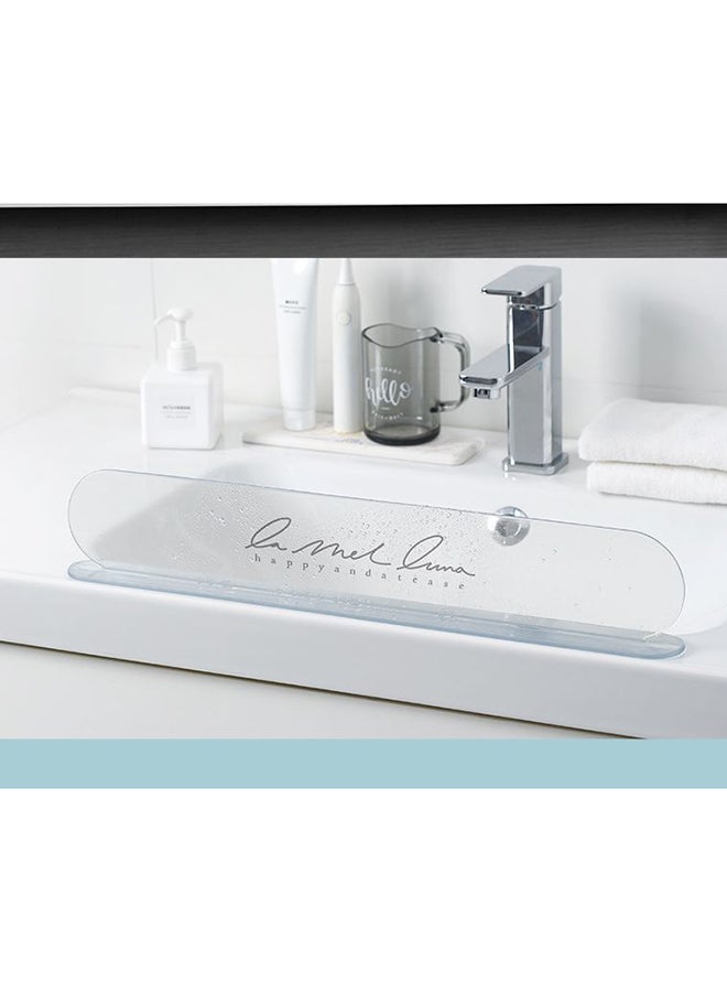 fashionhome Lamel Luma Design Anti-Splash Water Baffle Sink Board Protector Transparent 50 x 5 x 8.5cm  - Image 4