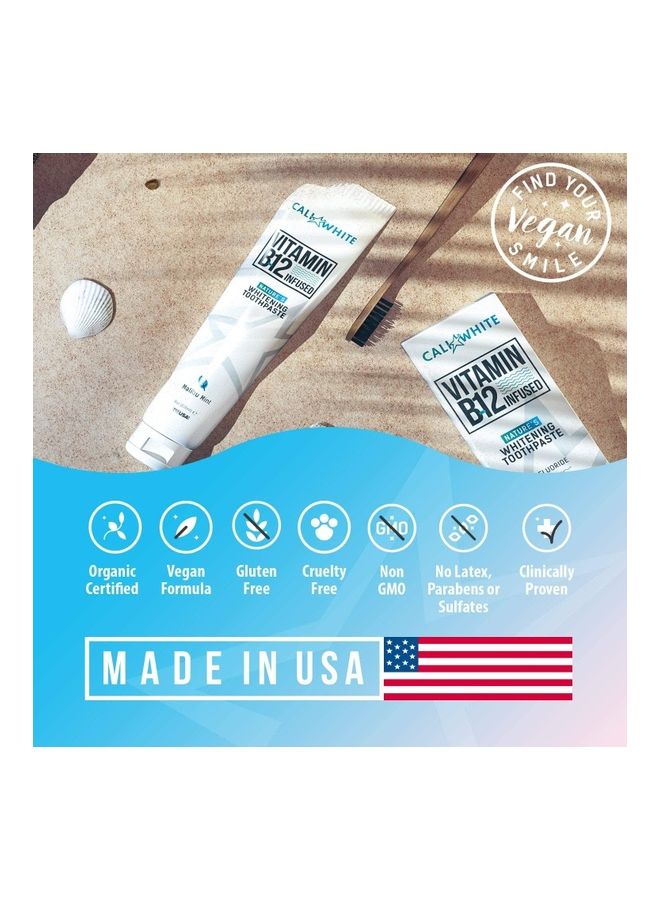 Cali White Vegan Whitening Toothpaste With Vitamin B12 Organic Mint White - Image 2
