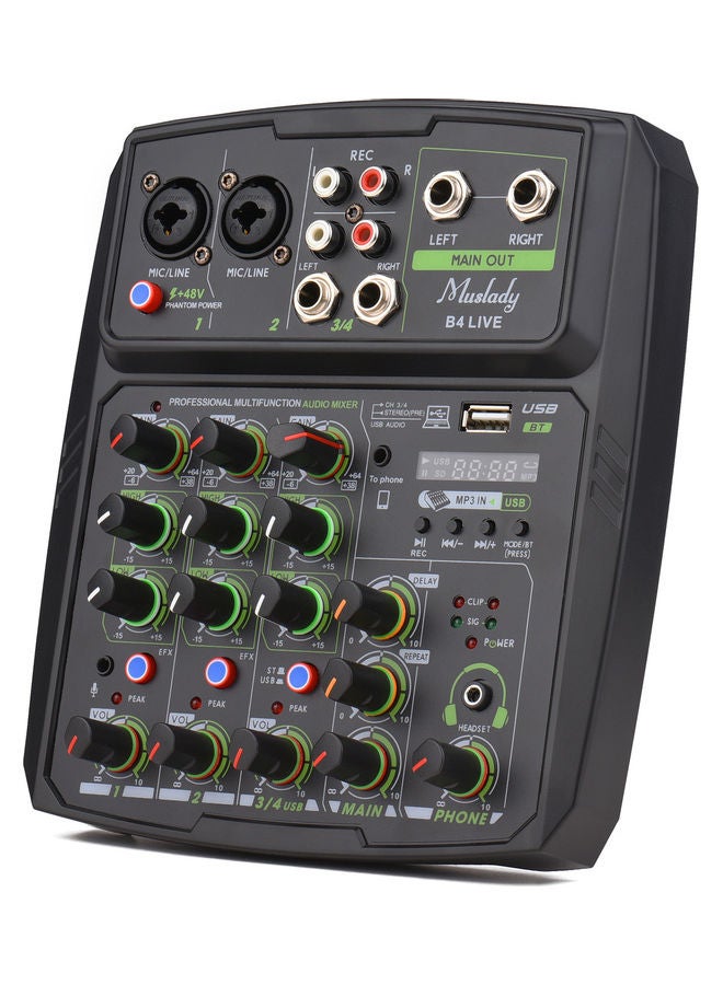 Muslady 4-Channel Audio Mixer  - Image 1