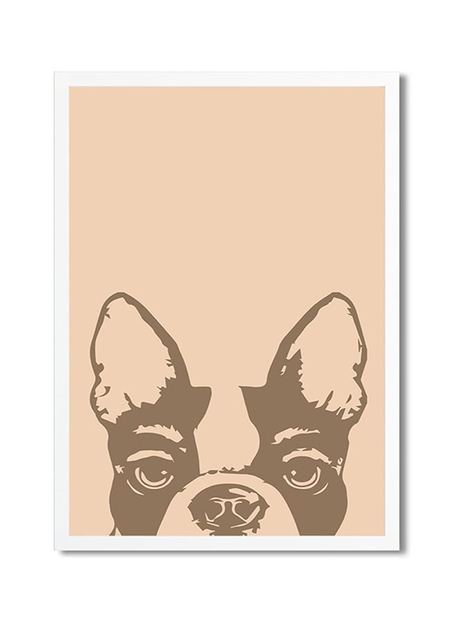 Art Printed Poster - K9 Dog Beige/Brown 45x30cm 