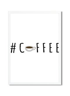 Coffee Emoji Printed Poster White/Black/Brown 30x20cm