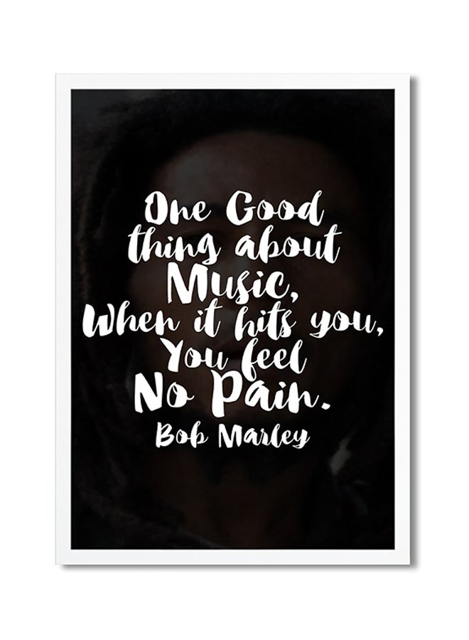 Quote Printed Poster Black/White 30x20cm 