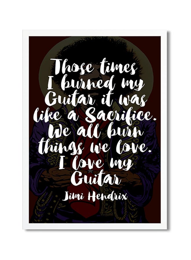 Quote Printed Poster Multicolour 30x20cm 