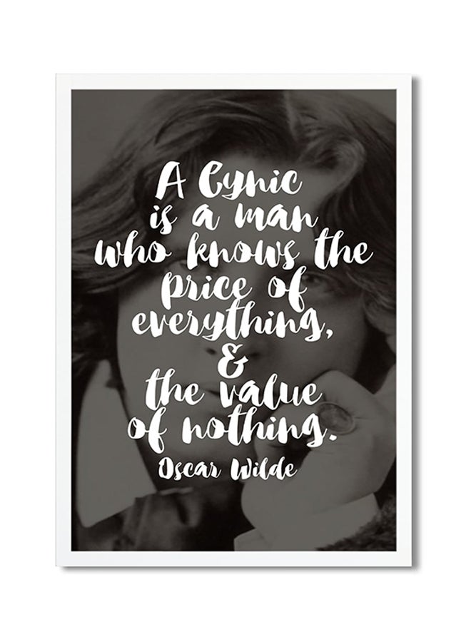 Quote Printed Poster Multicolour 30x20cm 