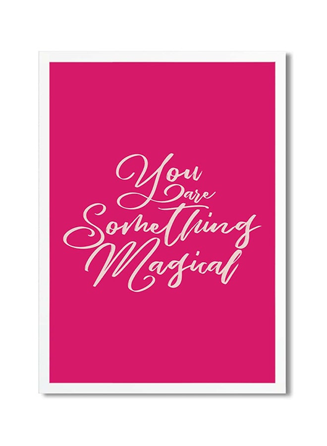 Quote Printed Poster Pink/White 30x20cm 