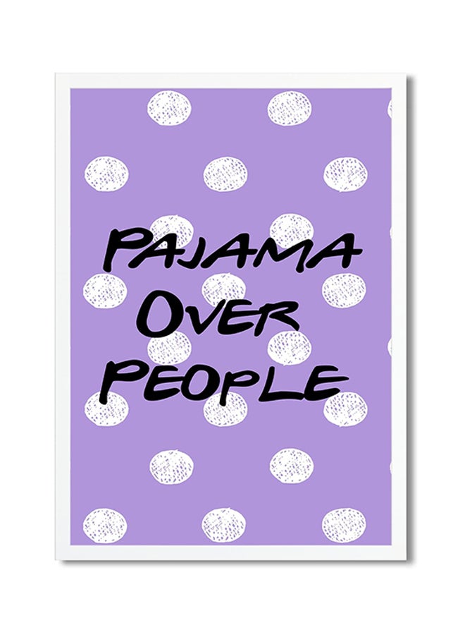 Pajama Over People Printed Poster Purple/Black/White 30x20cm 