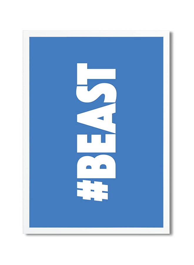 Beast Printed Poster Blue/White 30x20cm 