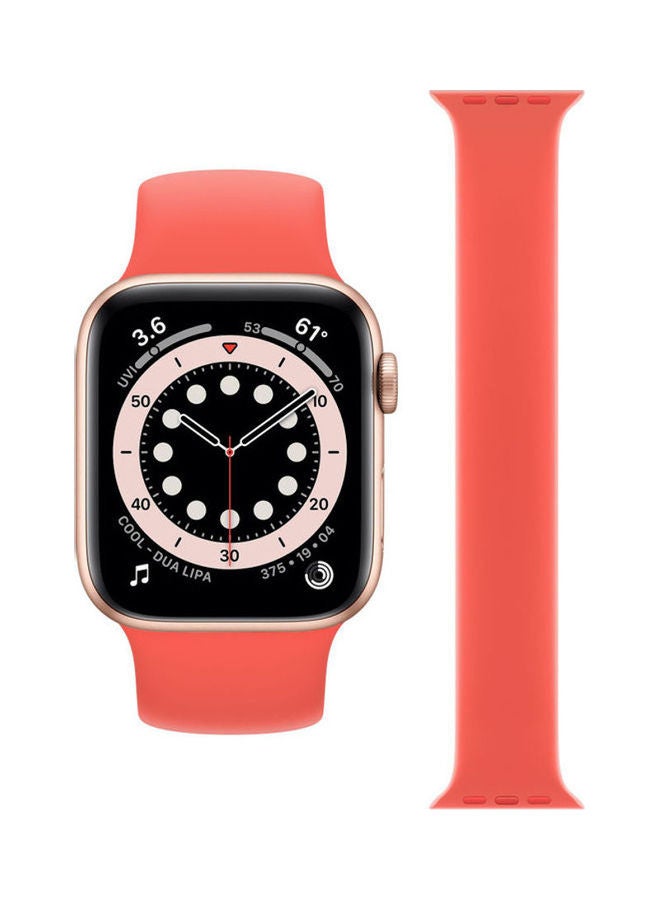 HuHa Replacement Strap Watchband For Apple Watch Series 7 41mm / 6 / SE / 5 / 4 40mm / 3 / 2 / 1 38mm Pink Citrus - Image 2