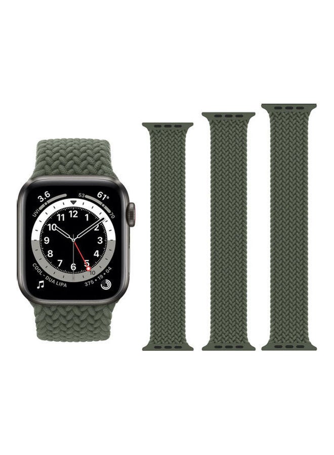 HuHa Replacement Strap Watchband For Apple Watch Series 7 45mm / 6 / SE / 5 / 4 44mm / 3 / 2 / 1 42mm Iverness Green - Image 1