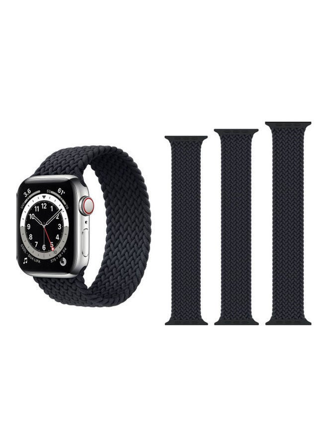 HuHa Replacement Strap Watchband For Apple Watch Series 7 41mm / 6 / SE / 5 / 4 40mm / 3 / 2 / 1 38mm Black - Image 2